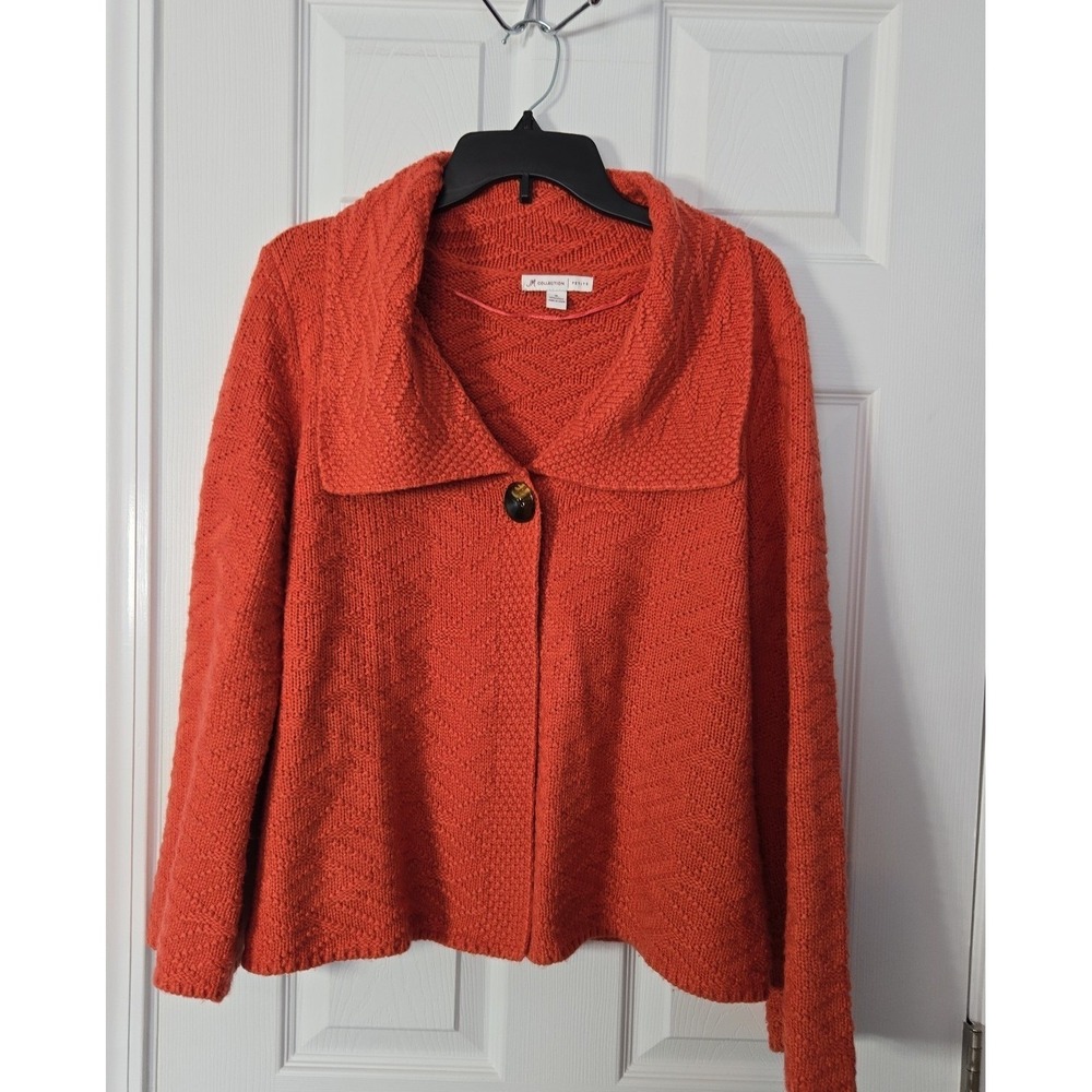 JM Collection‎ Womans Petite Sweater Size XLP Orange